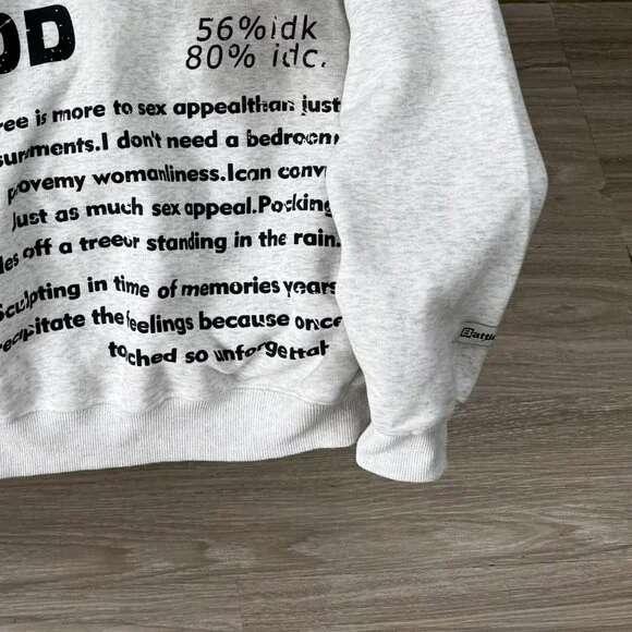 Nuneon Oversized Hoodie Sweatshirt – Vintage Distressed Letter Print